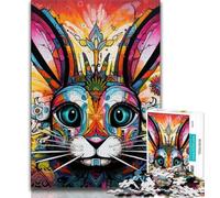 Puzzle Art Rabbits da 1000 pezzi, gioco stimolante e decorazione da parete per famiglie, regali unici per compleanno e Natale (38x26cm)