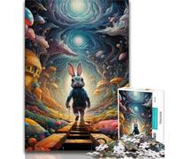 Puzzle Art Rabbits da 1000 pezzi per adolescenti, giocattolo educativo intellettuale decomprimente, ottimi regali e giocattoli (38x26cm)