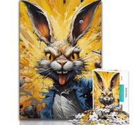 Puzzle Art Rabbits da 1000 pezzi per adolescenti, gioco per famiglie, antistress, sfida difficile, regalo per amici e parenti (75x50cm)