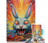 Puzzle Art Rabbits da 1000 pezzi per adulti, regali, aiuta il cervello ad allenarsi, giocattoli avvincenti per coltivare la pazienza, ottimo regalo, 38x26cm