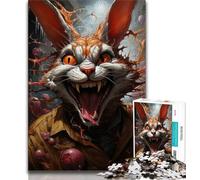 Puzzle Art Rabbits da 1000 pezzi per adulti, regalo, gioco per famiglie, antistress, sfida difficile, regali di Babbo Natale segreto, 50x75cm