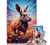 Puzzle Art Rabbits per adolescenti, 1000 puzzle, gioco educativo, sfida, giocattolo, decorazione da parete, regali unici per compleanno e Natale, 38x26cm