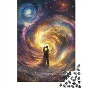 Puzzle Art Star Couple da 1000 pezzi per adulti, puzzle in legno, gioco di sfida per l'esercizio mentale, regali di intrattenimento per adolescenti, attività per famiglie (38x26 cm)