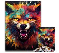 Puzzle Art Wolf da 1000 pezzi, puzzle impossibili per adulti, ideale per adolescenti e collezionisti, regalo da viaggio, attività per famiglie, 50x75CM/19,68x29,52 pollici.