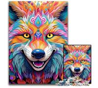 Puzzle Art Wolf per adulti, puzzle in legno da 1000 pezzi per adulti, rompicapo impegnativo per adolescenti, divertente serata di giochi in famiglia 50x75CM/19,68x29,52 pollici