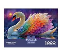 Puzzle Arte 1000 Pezzi, Beautiful Swan, Un Puzzle Impegnativo, Artistic Animals, Regalo Uomo E Donna, Per Adulti 14+ 52x38cm/1000pcs