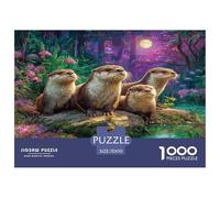 Puzzle Arte 1000 Pezzi, Cute Fantasy Otter, Per Amore E Amico, Artistic Animals, Un Puzzle Impegnativo, Per Adulti E Ragazzi 70x50cm/1000pcs