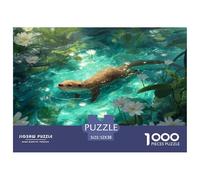 Puzzle Arte 1000 Pezzi, Cute Fantasy Otter, Rilassamento E Intelligence, Artistic Animals, Per Amore E Amico, Per Adulti E Bambini Da 12 Anni 52x38cm/1000pcs