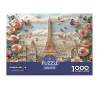 Puzzle Arte 1000 Pezzi, Der Eiffelturm, Per Amore E Amico, Paris Landmarks, Un Puzzle Impegnativo, Per Adulti E Ragazzi 70x50cm/1000pcs