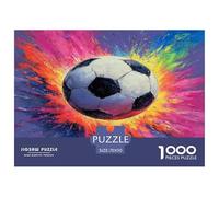 Puzzle Arte 1000 Pezzi, Dynamic Soccer Design, Rilassamento E Intelligence, Sports Ball, Per Amore E Amico, Per Adulti E Bambini Da 12 Anni 70x50cm/1000pcs