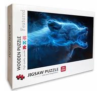 Puzzle Arte con Scatola Wolf, Blu Puzzle Legno 5000 Pezzi Adulti 156x105cm, DIY Classici Gioco, Attività di Intrattenimento ad Alta Difficoltà, Jigsaw Per Tutta La Famiglia, Regalo Donna, 8-4333