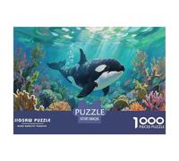 Puzzle Artee con balena orca Artee Difficile Sfida Gioco Educativo E Stimolante Animalee marino Di Artework 1000 Pezzi Artee Per Adulti Bambini 38x26cm/1000pcs