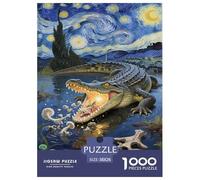 Puzzle Artee con coccodrilli e rettili Artee Jigsaw Family Game Gioco Educativo E Stimolante Animale Divertimento Gioco Da 1000 Pezzi Regalo Per Amore E Amico 38x26cm/1000pcs
