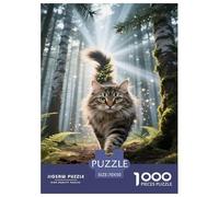 Puzzle Artee con gatto delle foreste norvegesi Artee Jigsaw Family Game Idea Regalo Per Bambini Animale Divertimento Gioco 1000Pcs Classici Idea Regalo Per Lei O Lui 70x50cm/1000pcs