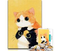 Puzzle artistici astratti a forma di gatto nero per adulti e adolescenti,1000 pezzi,aiutano il cervello a esercitare i giocattoli avvincenti per coltivare la pazienza e l'interazione genitore-figlio