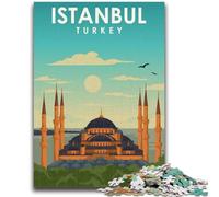 Puzzle artistici da viaggio a Istanbul, Turchia, per adulti e adolescenti, antistress, per trascorrere il tempo in casa, per migliorare l'amore tra coppie, 1000 pezzi (26x38cm)