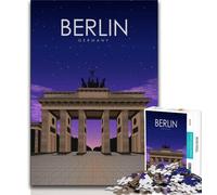 Puzzle artistici da viaggio di Berlino di notte per adolescenti, puzzle da 1000 pezzi, aiuta il cervello ad allenarsi, giocattoli avvincenti per coltivare la pazienza, un'opera d'arte 38x26cm
