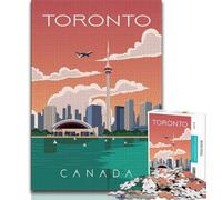 Puzzle artistici da viaggio di Toronto, Ontario, per adolescenti, 1000 pezzi, gioco per famiglie, antistress, sfida difficile, ottimi regali e giocattoli, 50x75cm