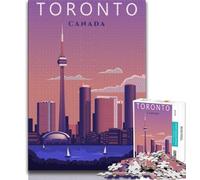 Puzzle artistici da viaggio di Toronto, Ontario, per adulti, 1000 pezzi, giocattoli, giochi educativi, antistress, adatti per la decorazione della scrivania, 50x75cm