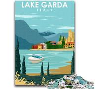 Puzzle artistici del Lago di Garda, Italia, per adolescenti, 1000 pezzi, giocattoli che stimolano l'intelligenza cerebrale, regali di compleanno per bambini dai 14 anni in su, 1000 pezzi (50x75cm)