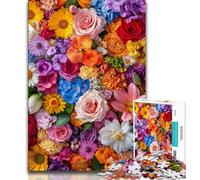 Puzzle artistici di fiori da 1000 pezzi per adolescenti, regali per sfide di gioco educativo, giocattoli unici per la casa e regali 38x26cm