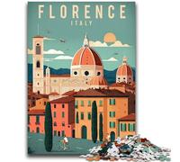 Puzzle artistici di viaggio di Firenze, Italia, 1000 pezzi per adolescenti, dai 14 anni in su, rompicapo per famiglie, regali di compleanno per Natale, 1000 pezzi (50x75cm)