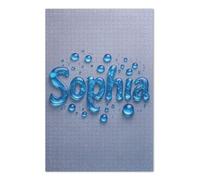 Puzzle artistici personalizzati con gocce d'acqua, testo personalizzato attività indoor per adulti e famiglia, 500 pezzi