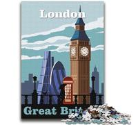 Puzzle artistici "Viaggio a Londra" per adolescenti, gioco stimolante e gioco per famiglie, collezione di artisti, belle arti per età dai 14 anni in su, 2000 pezzi (70x100cm)