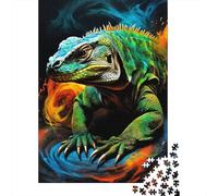 Puzzle artistico a forma di lucertola, puzzle premium in cartone riciclato al 100% per bambini e adulti dai 12 anni in su, regalo di Natale, 1000 pezzi (38x26 cm)