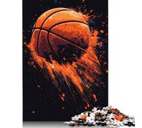Puzzle artistico a tema basket, difficile, rettangolare, in carta rigida, per adulti e bambini, 1000 pezzi (75x50 cm)