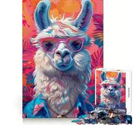 Puzzle artistico Alpaca Llama per ragazzi, 1000 pezzi, stimolante per la mente, hobby rilassante, solido, con incastro, regalo premuroso (38x52cm)
