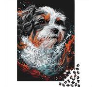 Puzzle artistico con immagini personalizzabili raffiguranti cani Havanese, puzzle in cartone riciclato al 100% per bambini e adulti dai 12 anni, 1000 pezzi (38x26 cm)