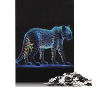 Puzzle artistico con leopardo, divertente attività da fare a casa, puzzle di cartone premium per adulti e adolescenti, regali per la festa del papà, 1000 pezzi (75x50 cm)