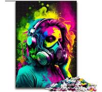 Puzzle artistico con maschere antigas per adolescenti, 1000 pezzi, giocattoli per l'intrattenimento in famiglia, ideale come regalo per tutta la famiglia (50x75cm)