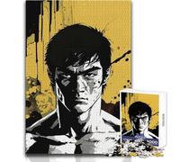Puzzle artistico con ritratto di Bruce Lee, 1000 pezzi, per adolescenti, gioco divertente per lo sviluppo cognitivo, regalo speciale per una celebrazione premurosa, dimensioni 50x75cm