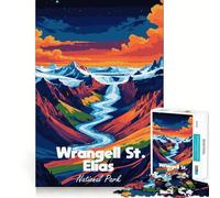 Puzzle artistico del Parco Nazionale di Wrangell St Elias per ragazzi,1000 pezzi,gioco di abilità mentale,taglio laser per un incastro perfetto,momento di tranquillità,esercizio mentale a casa