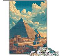 Puzzle artistico della necropoli di Giza, 1000 pezzi per adulti, per età 14+, decorazioni per la casa, giochi per famiglie, regali di compleanno di Natale (26x38cm)