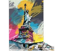 Puzzle artistico della Statua della Libertà per adulti e adolescenti, 1000 pezzi, puzzle di carta per adolescenti, regali, gioco rompicapo, 1000 pezzi (75x50 cm)