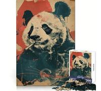 Puzzle artistico di Banksy con il panda che fuma, 1000 pezzi, per ragazzi, ideale per sviluppare la memoria, facile da usare, con bordi netti e un significato speciale (50x75cm)