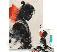 Puzzle artistico di guerrieri samurai per ragazzi, 1000 pezzi, gioco stimolante, per un piacevole svago, taglio preciso, lista dei desideri di Babbo Natale (38x52cm)