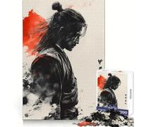 Puzzle artistico di guerrieri samurai per ragazzi, 1000 pezzi, gioco stimolante, per un piacevole svago, taglio preciso, lista dei desideri di Babbo Natale (38x52cm)