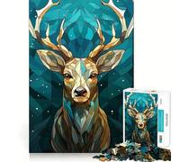 Puzzle artistico Kintsugi con cervo, 1000 pezzi, per adolescenti, giocattolo rilassante, antistress, taglio di alta qualità, regalo elegante 50x75cm