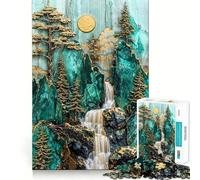Puzzle artistico Yosemite Kintsugi Falls per adulti,1000 pezzi,stimolante per la mente,con tagli precisi e allineamento perfetto,ideale per creare legami affettivi (38x26cm)