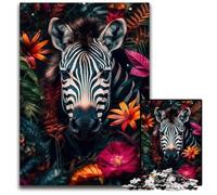 Puzzle artistico Zebra nella giungla 1000 pezzi per adulti Puzzle impossibili per adulti Perfetto per il divertimento in famiglia durante le vacanze 1000 pezzi (38x26 cm)