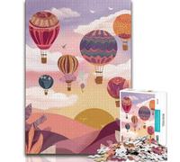 Puzzle astratti a forma di mongolfiera per adulti e adolescenti, aiuta il cervello ad allenarsi, giocattoli avvincenti per coltivare la pazienza, adatti alle coppie (38x26cm)