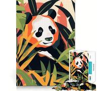 Puzzle astratto a 1000 pezzi con panda per ragazzi, gioco di logica e abilità, morbido, rilassante, taglio preciso, regalo prezioso (38x26cm)
