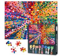 Puzzle astratto a pois, 1000 pezzi, design moderno a esplosione di colori con tavola puzzle di alta qualità, puzzle creativo per adulti, 70 x 50 cm
