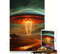 Puzzle astratto a tema rapimento UFO, 1000 pezzi, per adolescenti, sfida mentale, divertimento rilassante, montaggio senza cuciture, sorpresa di compleanno (50x75cm)