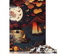 Puzzle astratto al chiaro di luna da 520 pezzi, età 18 anni, giochi educativi per adulti, puzzle per donne, per bambini dai 12 anni in su, 520 pezzi (52x38 cm)