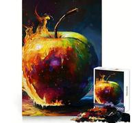 Puzzle astratto "Burning Apple" da 1000 pezzi per adolescenti, stimolazione mentale, divertimento libero, taglio di alta qualità, regalo speciale (38x26cm)